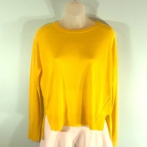 🌿ZARA Bright Yellow Knit Top